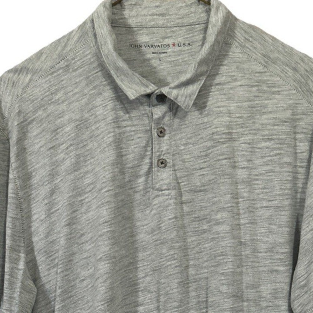 John Varvatos U.S.A. L Men's Short Sleeve Polo Shirt Designer RN102515 CA26889